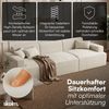 skølm 'Freki' Cloud Sofa 3 Sitzer, Vollschaumcouch mit Federkern und Vakuum-Kompression, kein Aufbau erforderlich, mit 3 Kissen, Cord beige Bild 2