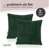 Lycce Dekokissen Kissenbezug 2er Set CORD Stoff (40 x 40 cm) mit Reißverschluß Bild 2