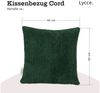 Lycce Dekokissen Kissenbezug 2er Set CORD Stoff (40 x 40 cm) mit Reißverschluß Bild 3