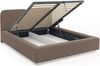 Selsey 'Comoves' Polsterbett 160x200 mit Veloursbezug, Bettkasten und Lattenrost, Braun Bild 4