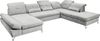 Couch MELFI Sofa Schlafcouch Wohnlandschaft Bettsofa Schlaffunktion grau U-Form Bild 3