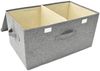 vidaXL Aufbewahrungsbox Stoff 50x30x25 cm Grau 332914 Bild 5