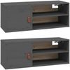 vidaXL Wandschränke 2 Stk. Grau 80x30x30 cm Massivholz Kiefer 818390 Bild 2
