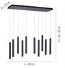 JUST LIGHT 15206-18 BRUNO LED Pendelleuchte 10-flammig schwarz 3000K Bild 5