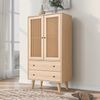 MODFU Kommode Sideboard Kommode Stehschrank Aufbewahrung Sideboard TV-Tisch (Offwhite Creme Breite 60 cm), mit Türen und Schubladen Sideboard mit großem Stauraum Bild 2