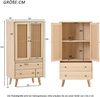 MODFU Kommode Sideboard Kommode Stehschrank Aufbewahrung Sideboard TV-Tisch (Offwhite Creme Breite 60 cm), mit Türen und Schubladen Sideboard mit großem Stauraum Bild 3