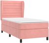 vidaXL Boxspringbett mit Matratze Rosa 90x200 cm Samt 3129254 Bild 3
