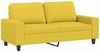 vidaXL 2-tlg. Sofagarnitur Hellgelb Stoff 3201887 Bild 4