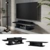 Tv-Schrank Lorio Schwarz Beton 105 x 18.2 cm offene Fächer Vicco Bild 2