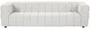 Vente-unique - LERICI Sofa Stoff Weiß - B 86 cm x H 70 cm x L 255 cm Bild 3