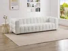 Vente-unique - LERICI Sofa Stoff Weiß - B 86 cm x H 70 cm x L 255 cm Bild 2