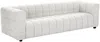 Vente-unique - LERICI Sofa Stoff Weiß - B 86 cm x H 70 cm x L 255 cm Bild 4