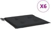 vidaXL Gartenstuhl-Kissen 6 Stk. Schwarz 50x50x4 cm Oxford-Gewebe 314053 Bild 2