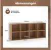 COSTWAY Bücherregal, Bücherschrank mit 8 Fächern 121,5 x 29 x 61 cm Bild 3
