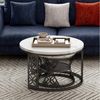 HAUSS SPOLE Couchtisch rund 2er-Satztisch Beistelltisch Sofatisch mit hitzebeständiger Platte (2-St) Bild 2