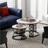 HAUSS SPOLE Couchtisch rund 2er-Satztisch Beistelltisch Sofatisch mit hitzebeständiger Platte (2-St) Bild 5