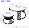 HAUSS SPOLE Couchtisch rund 2er-Satztisch Beistelltisch Sofatisch mit hitzebeständiger Platte (2-St) Bild 4