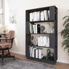 vidaXL Bücherregal/Raumteiler Grau 80x25x132 cm Massivholz Kiefer 814061 Bild 3
