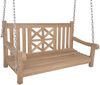 Garten-Hängebank NELLY - 120cm Breit, Teak, Natur | Hängebank Garten Wetterfest Sitzbank Outdoor Bild 1