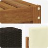 vidaXL Outdoor-Sofagarnitur 5 pcs Natur und Creme Massivholz Akazie 3384001 Bild 5