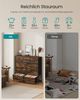 SONGMICS Kommode, Schrank, 9 Stoffschubladen, für Schlafzimmer, Flur, Wohnzimmer, braun-schwarz Bild 3