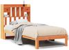 vidaXL Massivholzbett mit Regal ohne Matratze Wachsbraun 100x200 cm 3322617 Bild 2