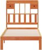 vidaXL Massivholzbett mit Regal ohne Matratze Wachsbraun 100x200 cm 3322617 Bild 4