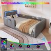 Celya Polsterbett Gepolstertes Bett, Einzelbett für Teenager 90x200 cm (Ohne Matratze, mit LED-Kopfteilbeleuchtung, Seitentaschen), ideal für Kinder-, Gäste- oder Jugendzimmer Bild 3