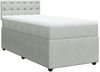 vidaXL Boxspringbett mit Matratze Hellgrau 90x190 cm Samt 3289914 Bild 3
