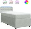 vidaXL Boxspringbett mit Matratze Hellgrau 90x190 cm Samt 3289914 Bild 2