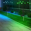 LED Solarleuchte, Edelstahl schwarz, RGB Farbwechsel, H 70cm Bild 4