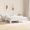 vidaXL Bettrahmen mit Kopfteil Weiß 200 x 200 cm Massives Kiefernholz 872639 Bild 3