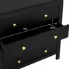 Kommode 5 Schubladen, schwarz mit strukturierter Front und vergoldeten Griffen,79 x 80.5 x 39.5 cm Bild 5