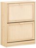 SoBuy FSR160-N Schuhschrank, MDF, Papierfurnier, Naturfarben, 24 x 118,01 x 59,99 cm Bild 1