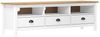 vidaXL TV-Schrank Hill Weiß 158x40x47 cm Massivholz Kiefer 288930 Bild 5