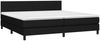 vidaXL Boxspringbett mit Matratze, Stoff, Schwarz, 200x200 cm, H2 Bild 3