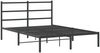 vidaXL Bettgestell mit Kopfteil, Metall Schwarz, 135x190 cm Bild 4