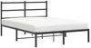 vidaXL Bettgestell mit Kopfteil, Metall Schwarz, 135x190 cm Bild 3