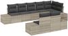 vidaXL Gartensofa-set mit Speicher 8 pcs Hellgrau Poly Rattan 3355781 Bild 2