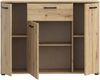 Forte NIKO Sideboard 110, Skandi-Kommode, 3-türig, 1 Schublade, Holzwerkstoff, Wohn-/Schlafzimmer, Artisan Eiche Holzdekor, 109,6 cm breit x 81,7 cm hoch x 29,1 cm tief Bild 4