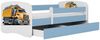 Raumhirsch Furniture Kinderbett 70x140, 80x160, 80x180 cm - Komplettset mit Matratze & Schublade (Bett für Jungs, Einzelbett für Kinder 2–12 Jahre mit Rausfallschutz), verschiedene Farben & Designs Bild 3