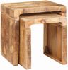 vidaXL Satztische 2 pcs Braun 46 x 40 x 46 cm Massivholz Mango 4104559 Bild 2