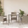 vidaXL Gartentisch mit Glasplatte Hellgrau 90x90x75 cm Poly Rattan 368122 Bild 3