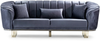 Sitzgruppe/Sofa Set - Wohnzimmergarnitur "Avala" 3+3+1-Anthrazit/Beige Bild 3