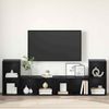 vidaXL TV-Schrankset 4 pcs Schwarz Eichen-Optik 37 x 37 x 72 cm 3393529 Bild 4