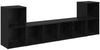 vidaXL TV-Schrankset 4 pcs Schwarz Eichen-Optik 37 x 37 x 72 cm 3393529 Bild 2