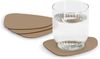 ZELLER 27155 Glasuntersetzer-Set 2 TONE 4-tlg, Kunstleder, beige/braun, ca. 10 x 12 cm Bild 3