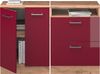 Küchenschrank für Dachschrägen R-Line Rot Hochglanz 120 cm 2er Set Schrankkorpuss 60 cm Tiefe Vicco Bild 5