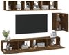 6-tlg. TV-Schrank-Set Räuchereiche Holzwerkstoff [3114619] Bild 3