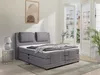 Vente-unique - CASTEL Bett Stoff Grau - B 183 cm x H 125 cm x L 218 cm Bild 2